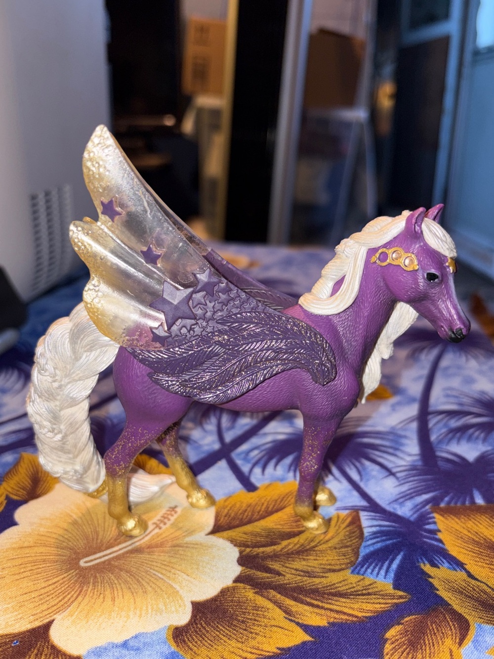 Schleich Star Pegasus BAYALA Fantasy Figure Purple Horse Retired Fairy Toy EUC